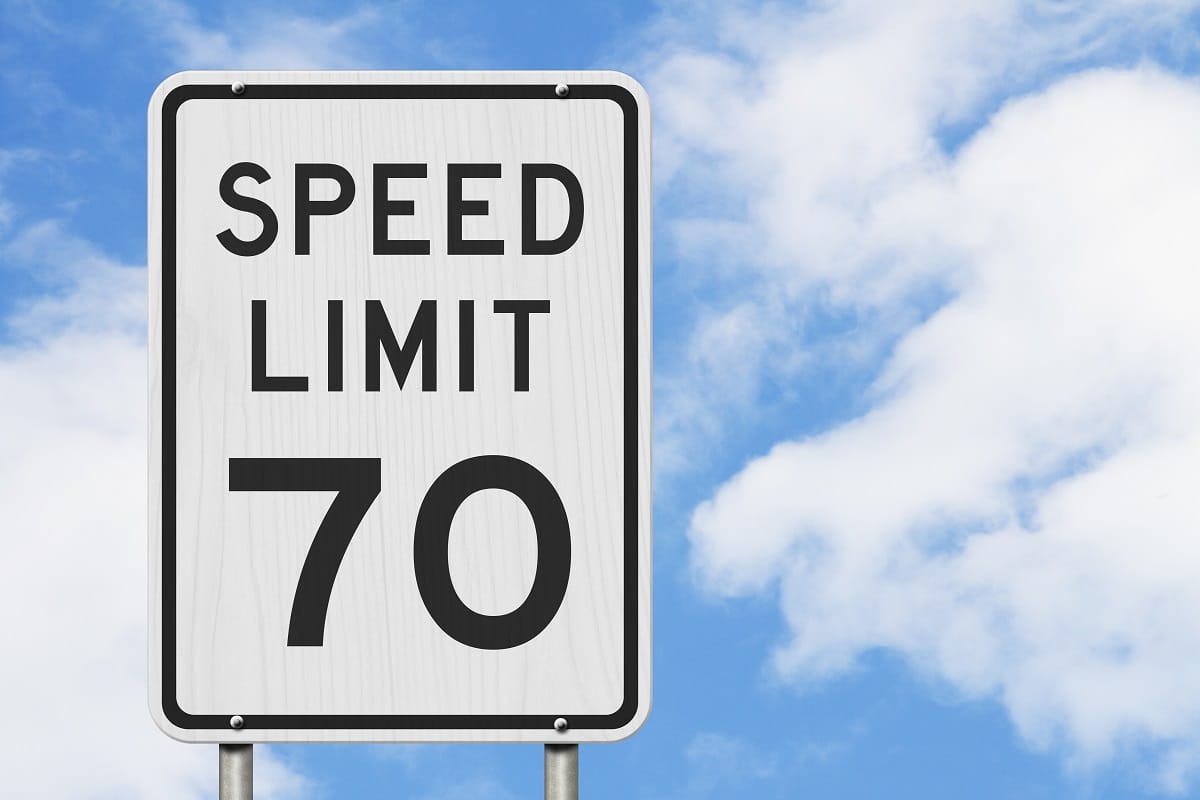 US 70 Mph Speed Limit Sign Franks Gerkin Ponitz Greeley